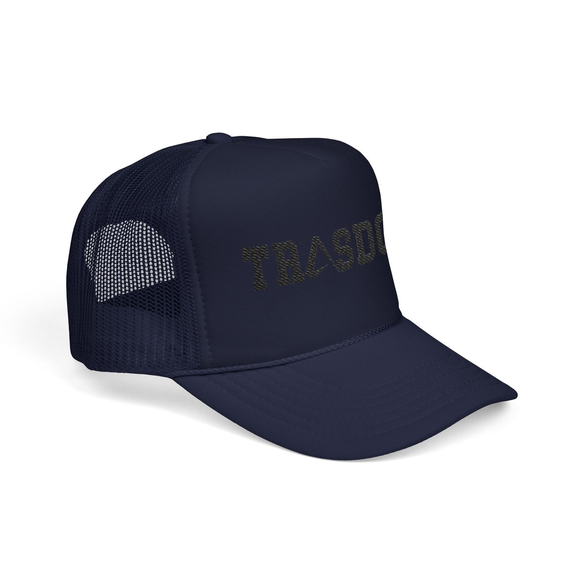 Trashdog Trucker Hat — Distressed Logo Mesh Cap