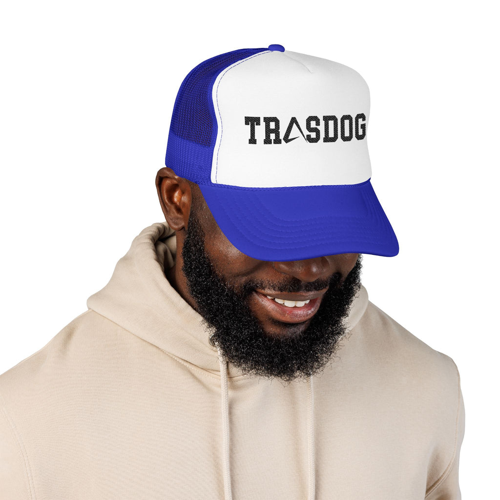 Trashdog Trucker Hat — Distressed Logo Mesh Cap
