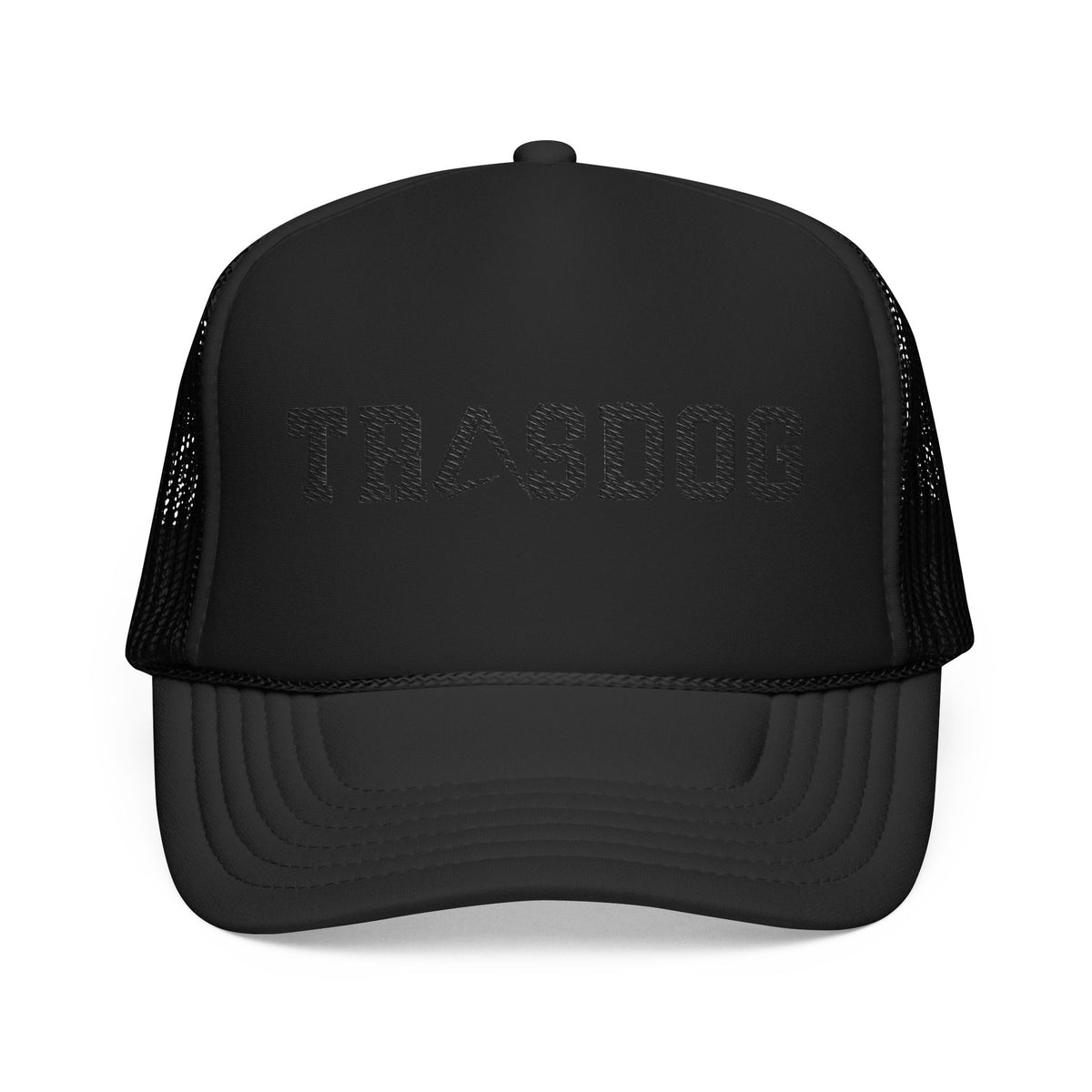 Trashdog Trucker Hat — Distressed Logo Mesh Cap