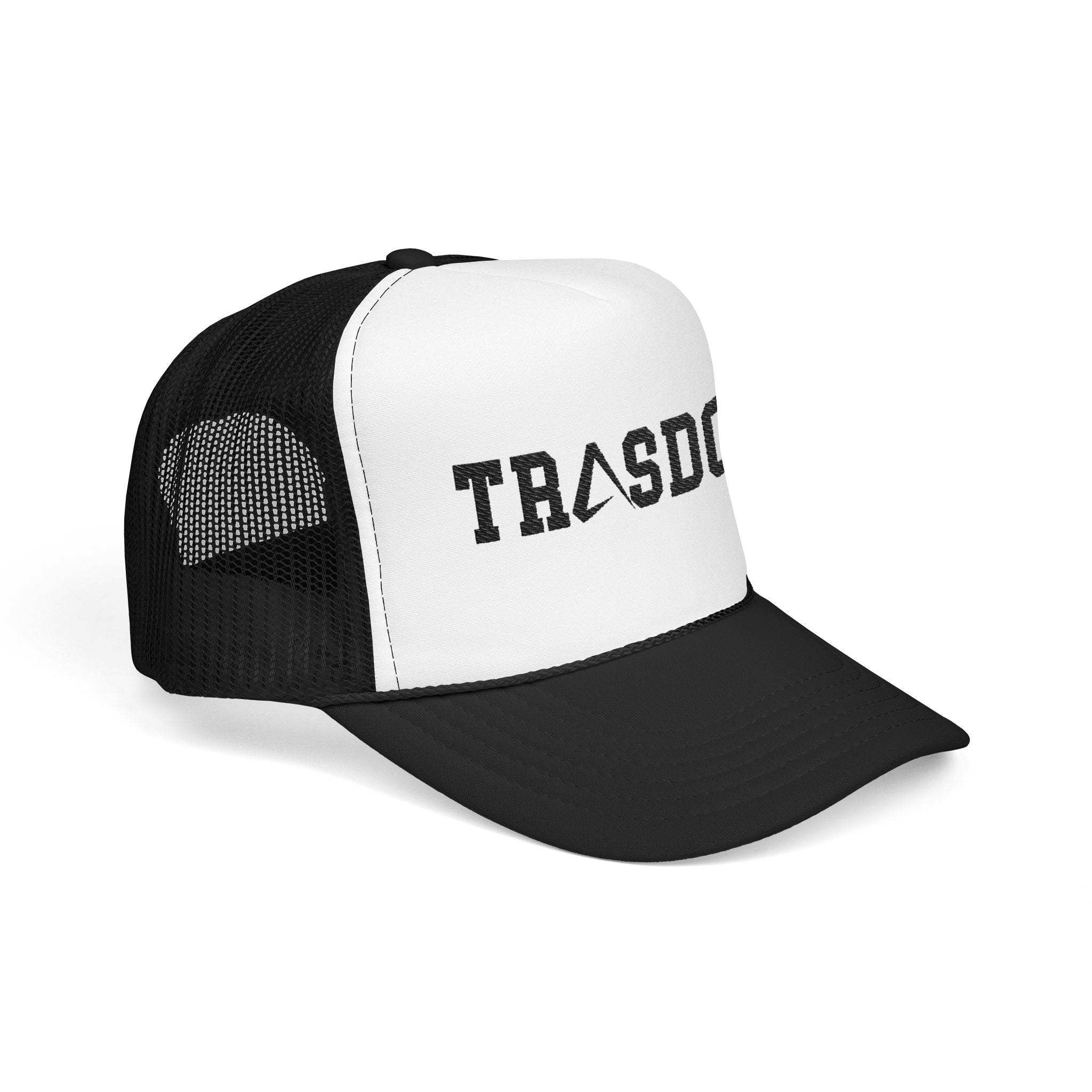 Trashdog Trucker Hat — Distressed Logo Mesh Cap