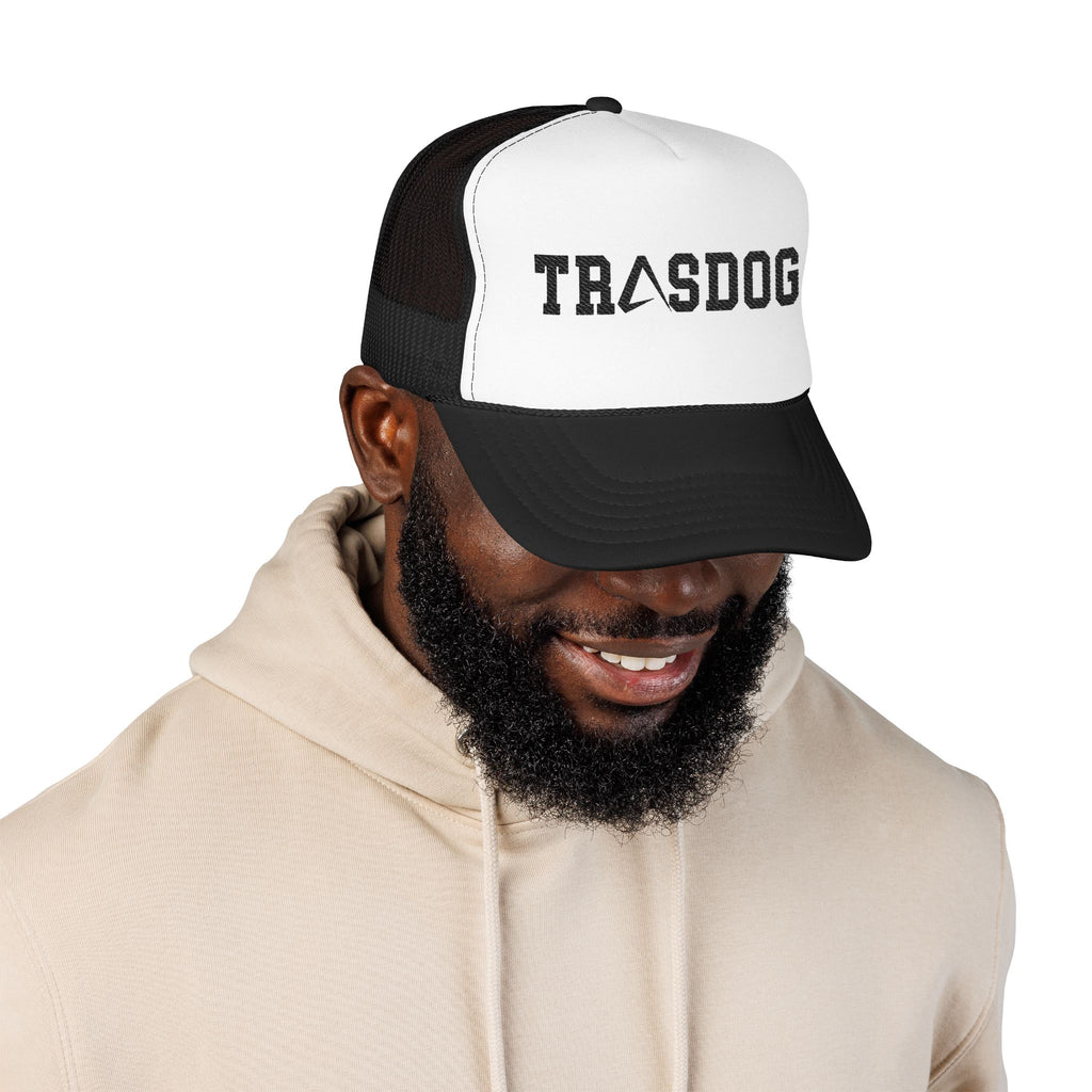 Trashdog Trucker Hat — Distressed Logo Mesh Cap