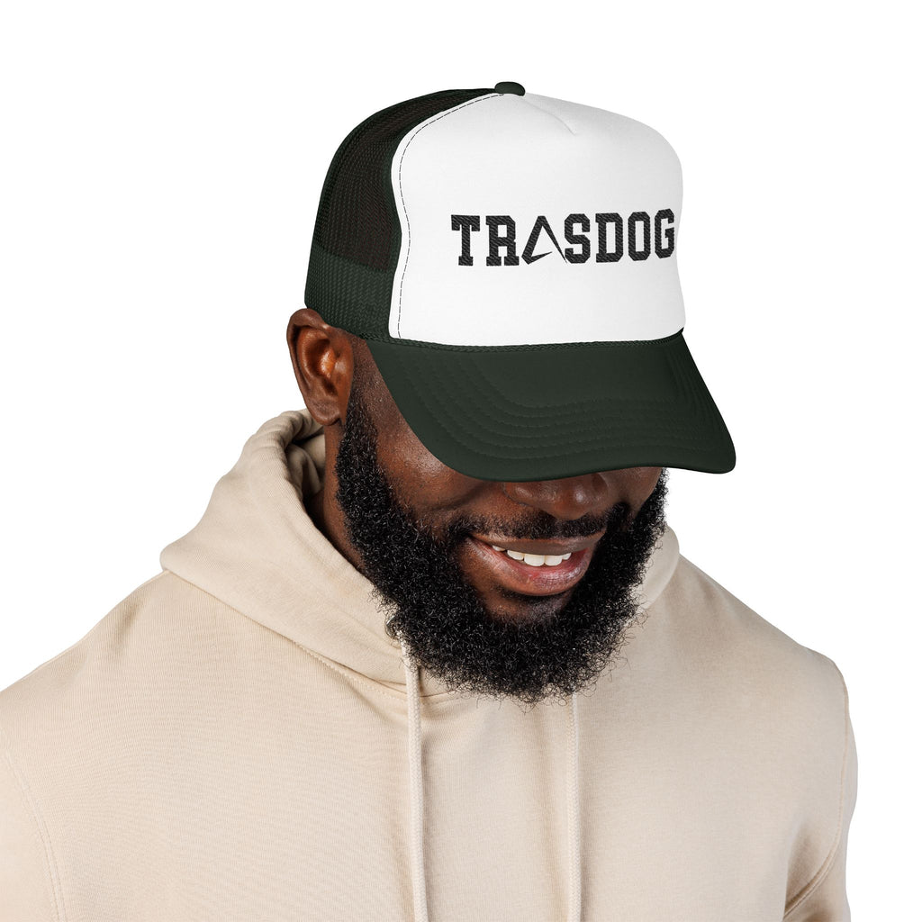 Trashdog Trucker Hat — Distressed Logo Mesh Cap