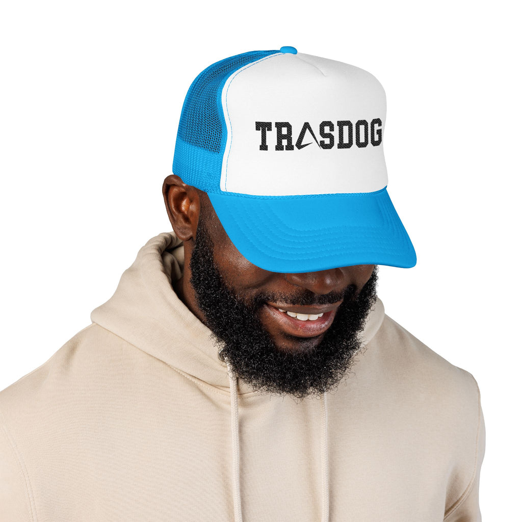 Trashdog Trucker Hat — Distressed Logo Mesh Cap