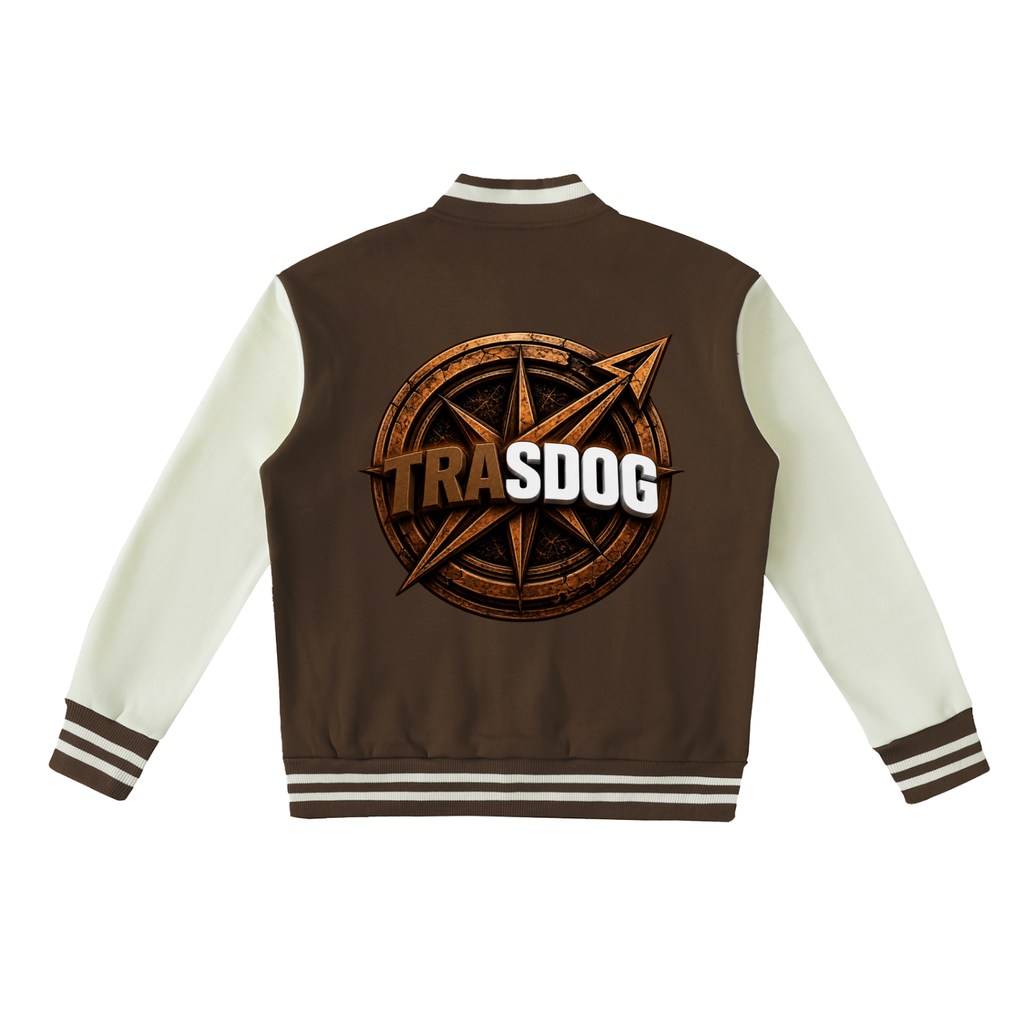 Two-Tone Fleeced Varsity Jacket